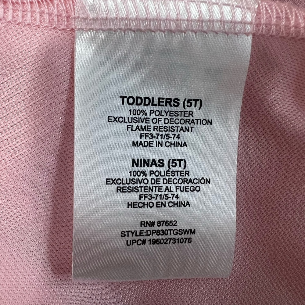 👑 Disney Princess Pink Tulle Dress Girls 5T NWOT Cinderella Belle Ariel - Picture 6 of 7